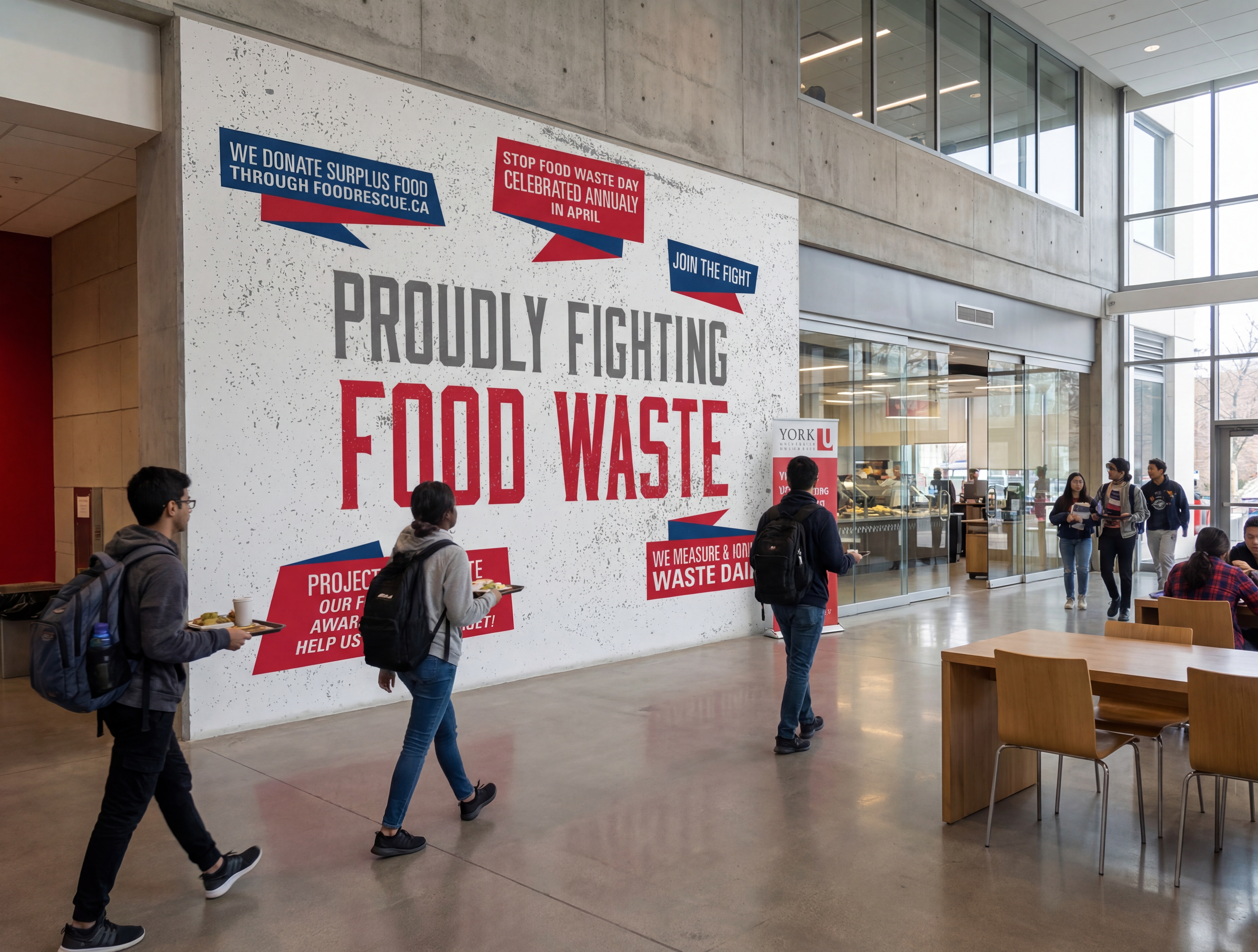 Proudly Fighting Food Waste environmental graphic