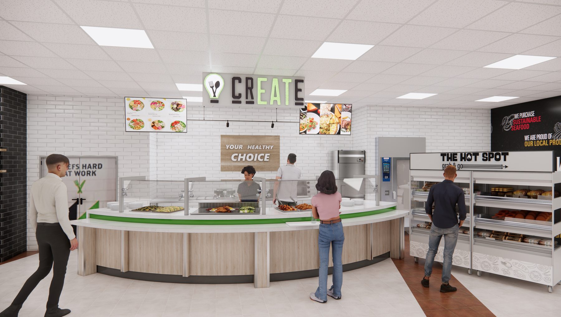 Concept render of the Create station at Algonquin College