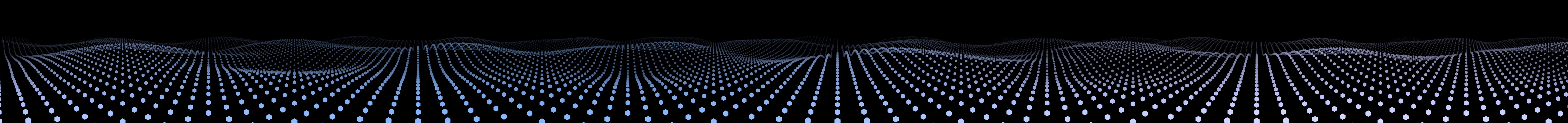 All eight bar fronts side by side: the dot floor runs unbroken across every join