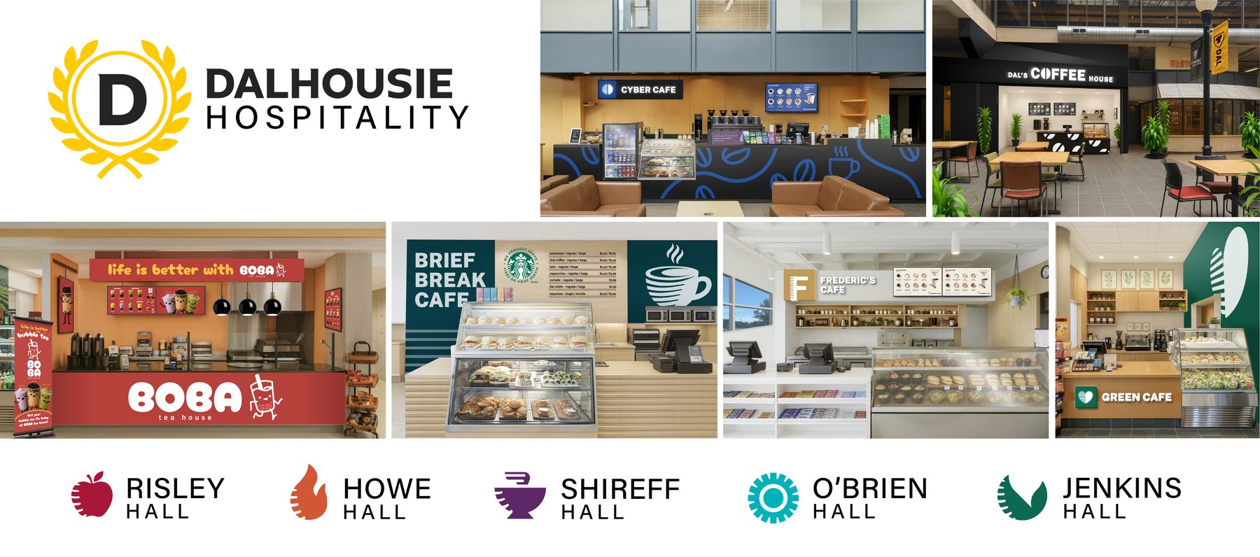 Dalhousie Hospitality brand with café mockups