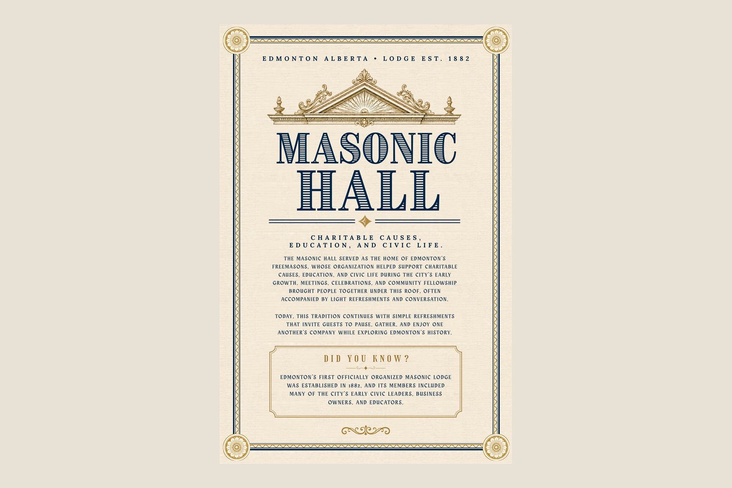 Masonic Hall interpretive panel