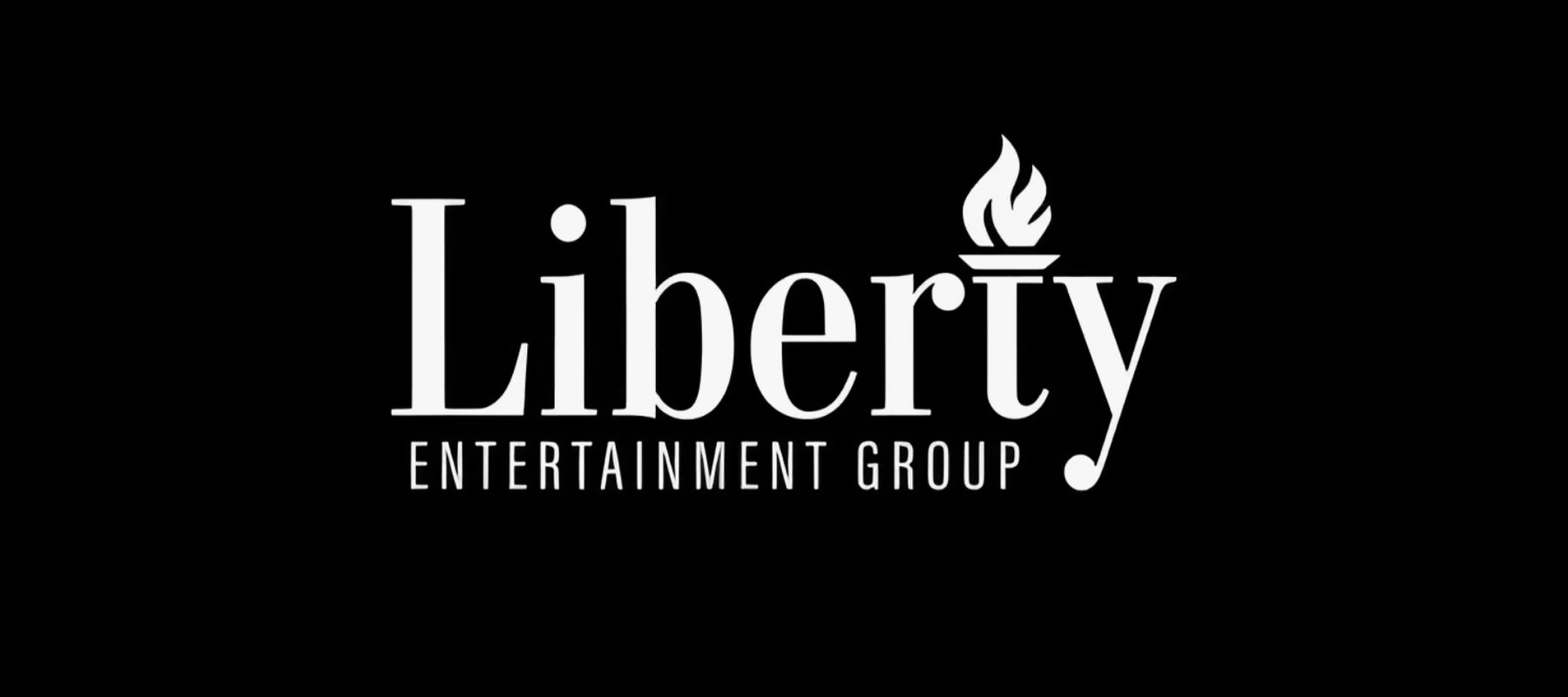 Liberty Entertainment Group logo in white on black